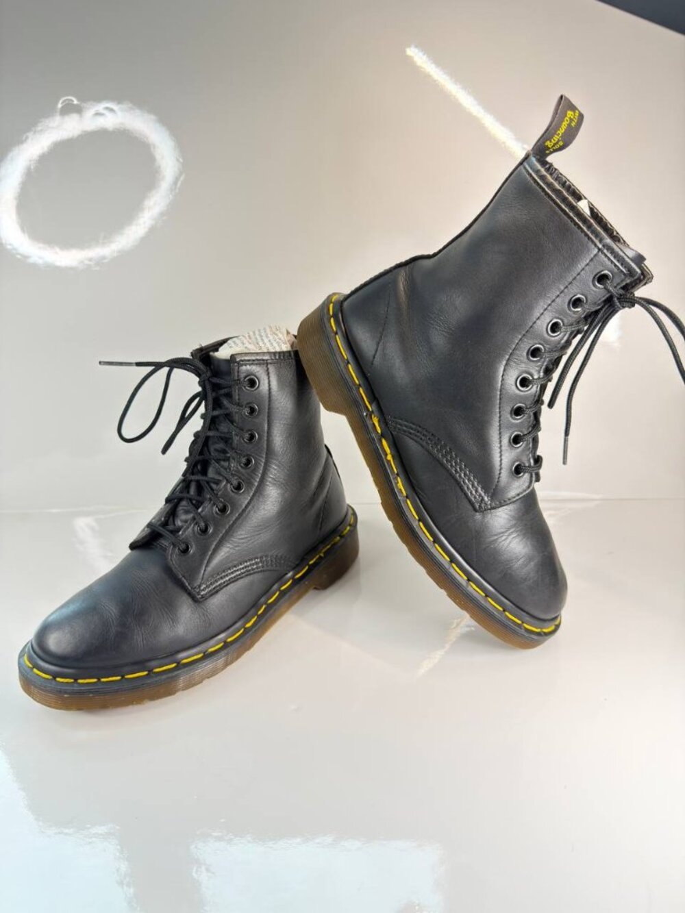 Vintage Dr. Martens 1460 Made in England Black Leather 8-Eye Boots - UK 4 / US 6